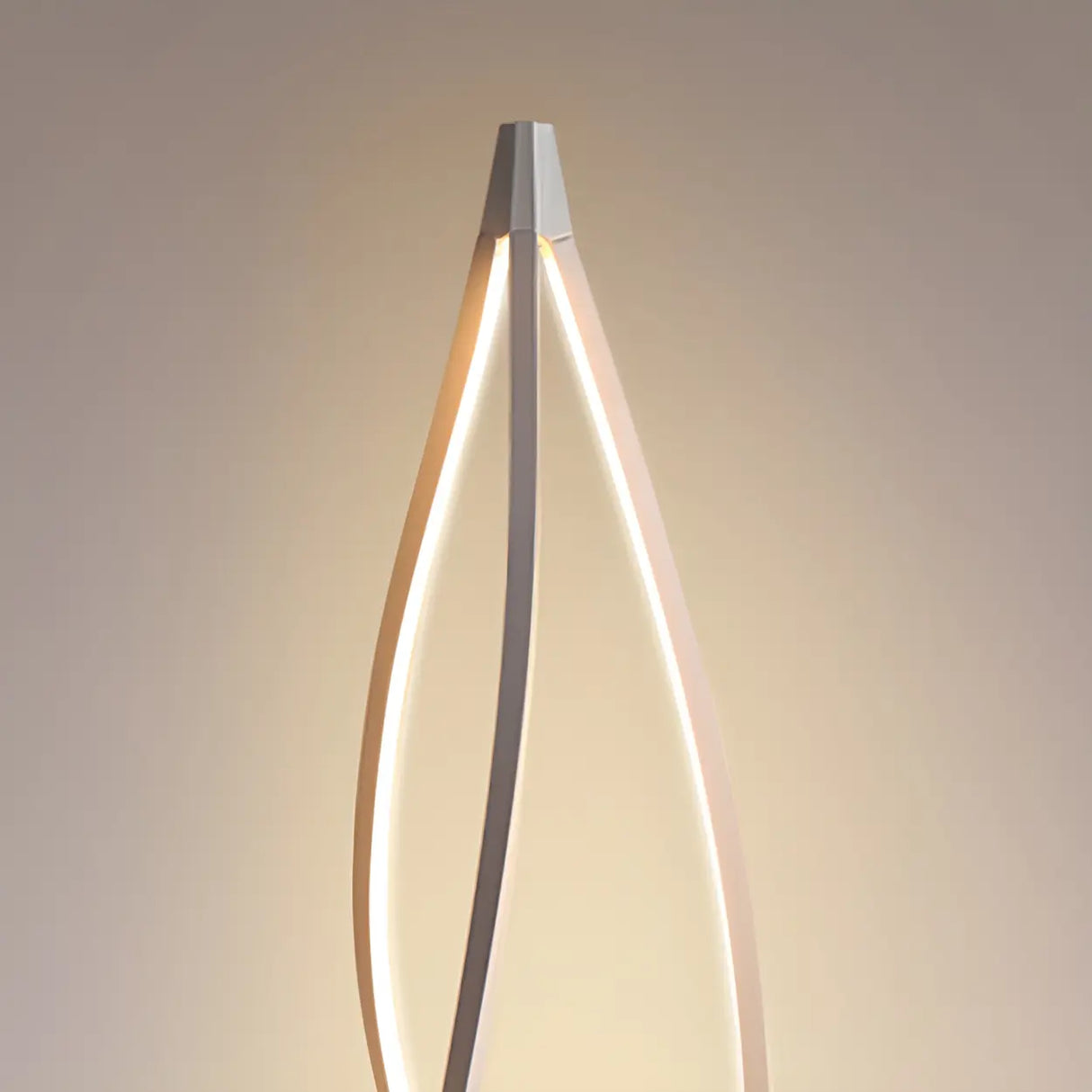 Acrylic Shade Modern Sculptural Cyclone LED Floor Lamp Image - 11