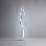 Acrylic Shade Modern Sculptural Cyclone LED Floor Lamp Image - 7