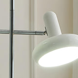 Adjustable 2-Light White Cone Modern Floor Lamp Image - 4