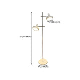 Adjustable 2-Light White Cone Modern Floor Lamp #size