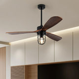 Adjustable 3 Blades Industrial Cage Ceiling Fan Light Image - 1