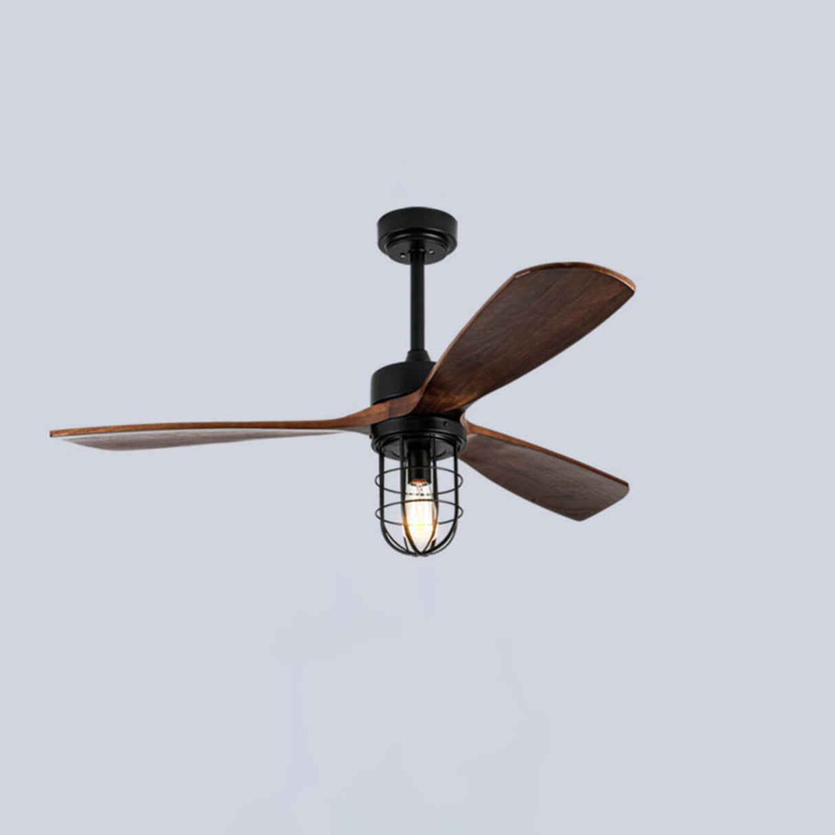 Adjustable 3 Blades Industrial Cage Ceiling Fan Light Image - 8