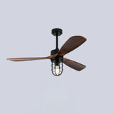 Adjustable 3 Blades Industrial Cage Ceiling Fan Light Image - 8