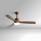 Adjustable 3 Wood Blades Ceiling Fan with LED Light Image - 12