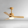 Adjustable 3 Wood Blades Ceiling Fan with LED Light Image - 14