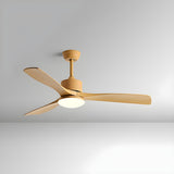 Adjustable 3 Wood Blades Ceiling Fan with LED Light Image - 16