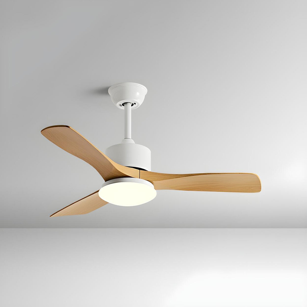 Adjustable 3 Wood Blades Ceiling Fan with LED Light Image - 17