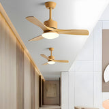 Adjustable 3 Wood Blades Ceiling Fan with LED Light Image - 18