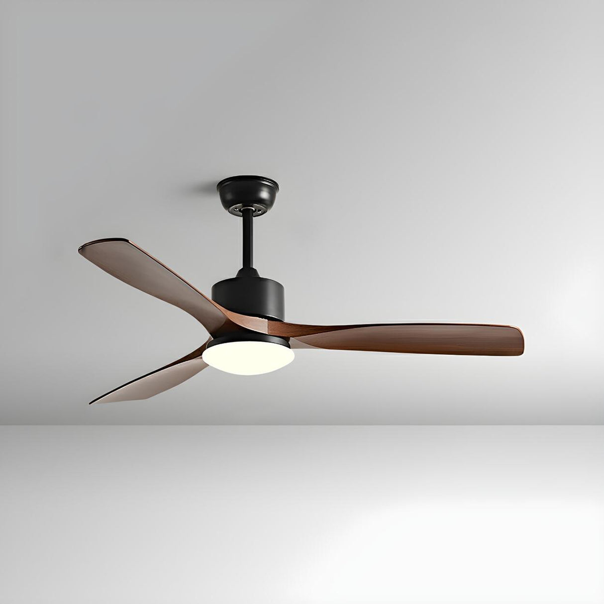 Adjustable 3 Wood Blades Ceiling Fan with LED Light Image - 21