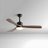 Adjustable 3 Wood Blades Ceiling Fan with LED Light Image - 21