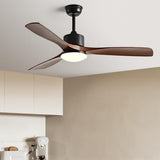 Adjustable 3 Wood Blades Ceiling Fan with LED Light Image - 4