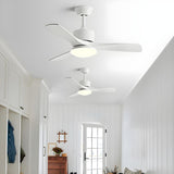 Adjustable 3 Wood Blades Ceiling Fan with LED Light Image - 7