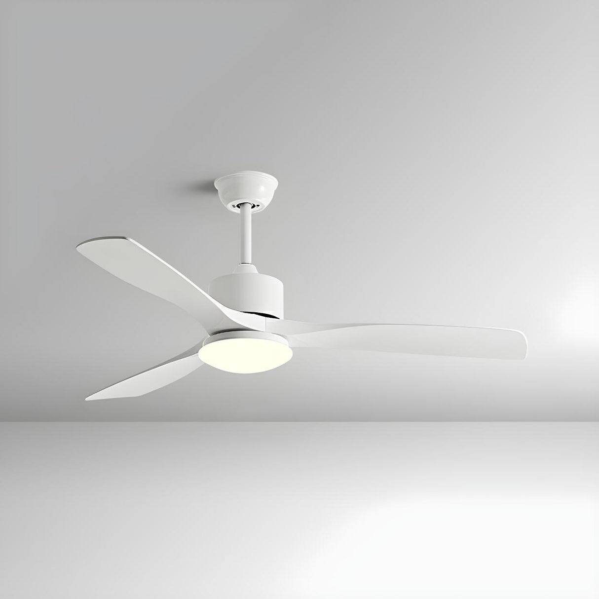 Adjustable 3 Wood Blades Ceiling Fan with LED Light Image - 8