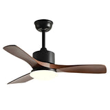 Adjustable 3 Wood Blades Ceiling Fan with LED Light Image - 9