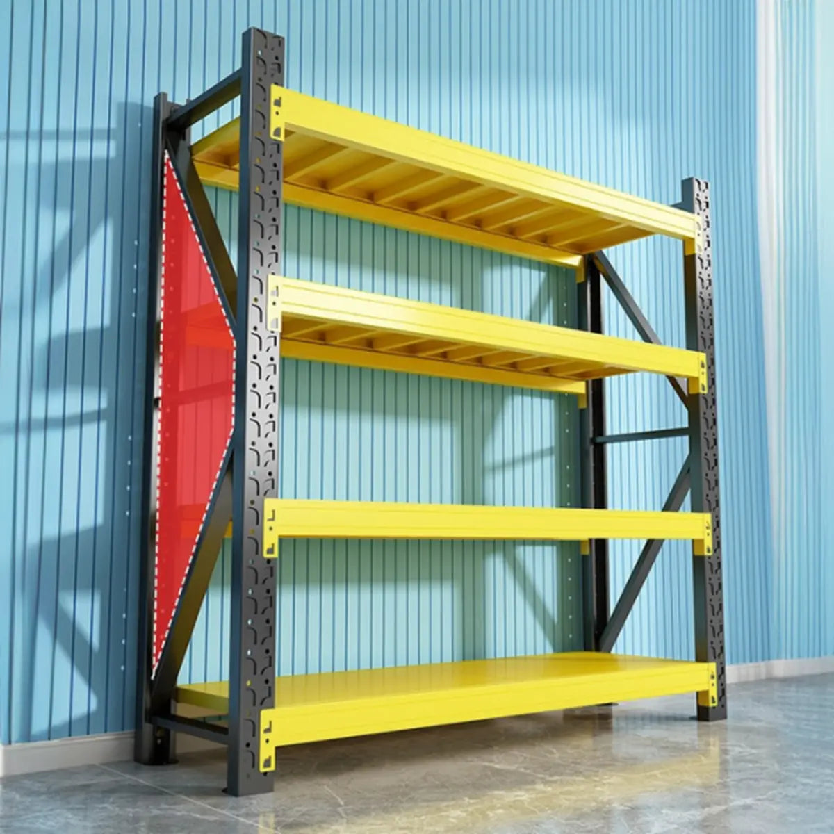 Adjustable 4-Tier Steel Heavy-Duty Garage Storage Racks Image - 7