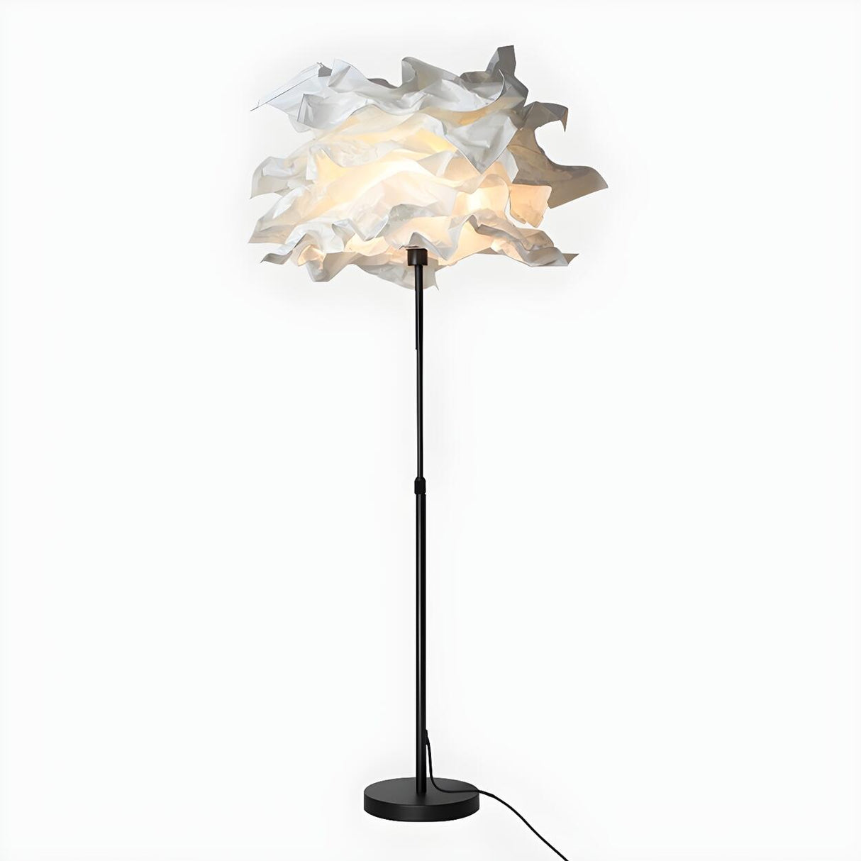 Adjustable Abstract White Cloud-Shaped Floor Lamp Image - 2