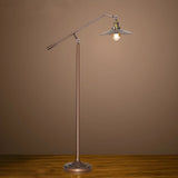 Adjustable Antique Bronze Flared Metal LED Floor Lamp Image - 1