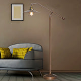 Adjustable Antique Bronze Flared Metal LED Floor Lamp Image - 3