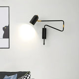 Adjustable Arm Iron Dome Bedroom Reading Wall Lamp Image - 18