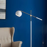 Adjustable Arm Modern Yellow Globe Metal Floor Lamp Image - 4