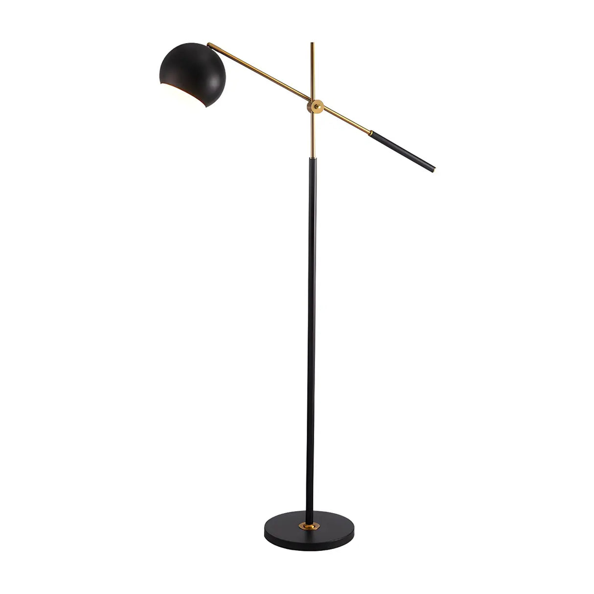 Adjustable Arm Modern Yellow Globe Metal Floor Lamp Image - 5