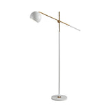 Adjustable Arm Modern Yellow Globe Metal Floor Lamp Image - 7