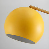 Adjustable Arm Modern Yellow Globe Metal Floor Lamp Image - 8