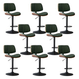 Adjustable Armless Bucket Leather Swivel Bar Stool Image - 24