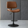 Adjustable Armless Bucket Leather Swivel Bar Stool Image - 31