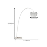 Adjustable Artistic White Tiered and Arc Floor Lamp Image - 13