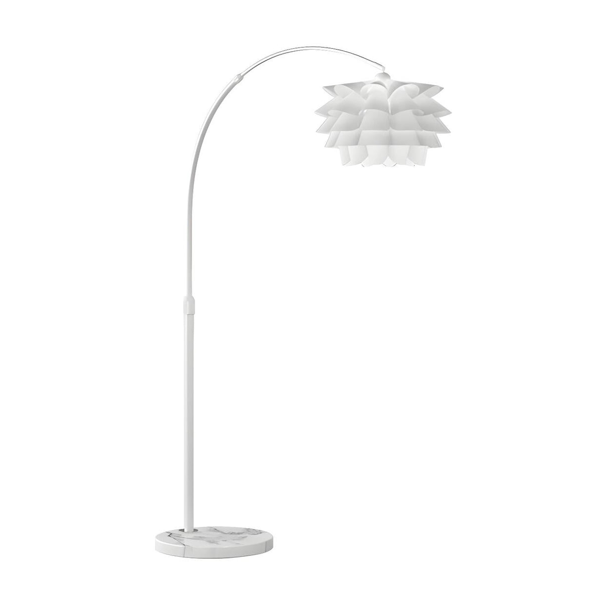 Adjustable Artistic White Tiered and Arc Floor Lamp Image - 5