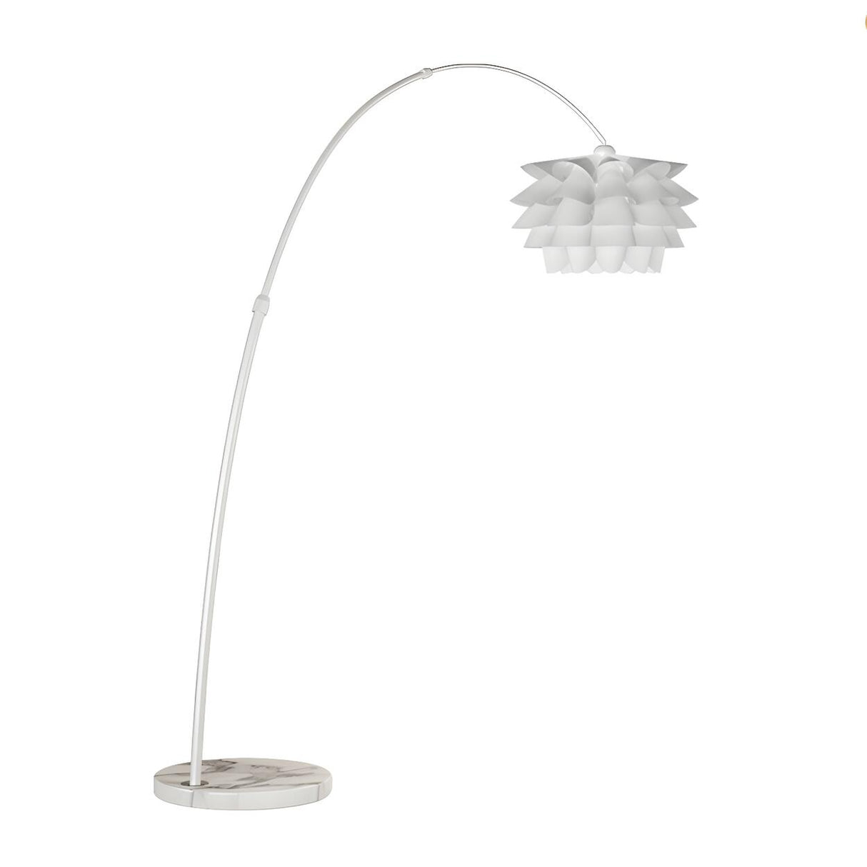 Adjustable Artistic White Tiered and Arc Floor Lamp Image - 6