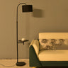 Adjustable Barrel Bedside Floor Lamp with Storage Image - 3