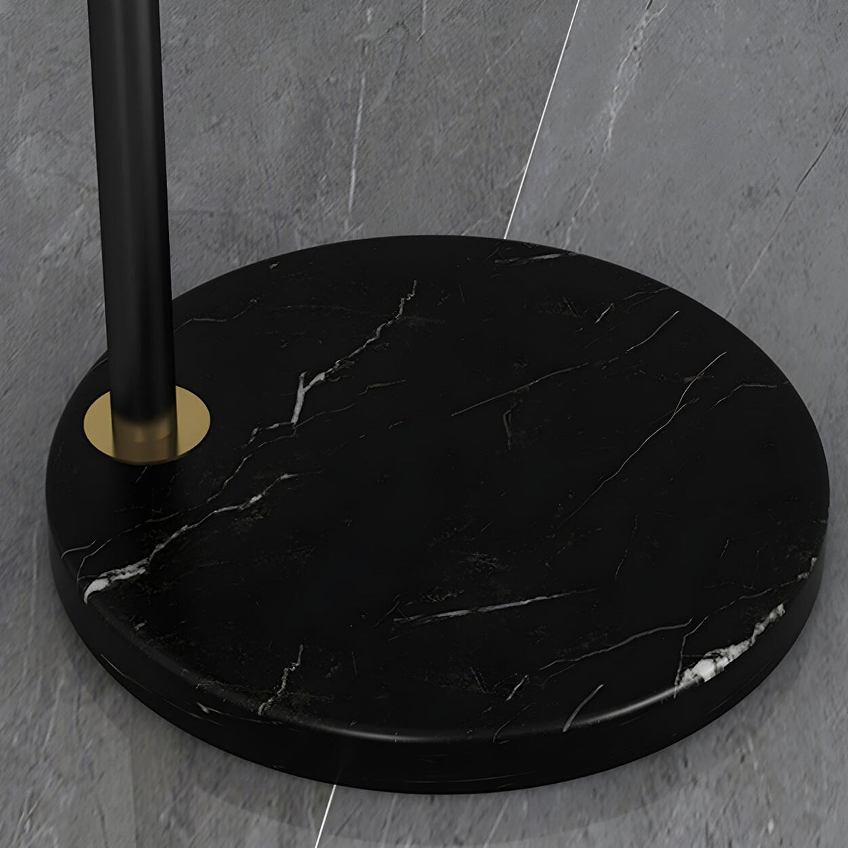 Adjustable Barrel Modern Black and Gold Floor Lamp Image - 14