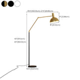 Adjustable Barrel Modern Black and Gold Floor Lamp Image - 22