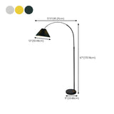 Adjustable Black Cone Shade Arc Modern Floor Lamp #size