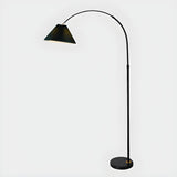 Adjustable Black Cone Shade Arc Modern Floor Lamp Image - 6