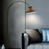 Adjustable Black Cone Shade Arc Modern Floor Lamp Image - 7