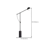 Adjustable Black Globe Modern Balance Floor Lamp #size