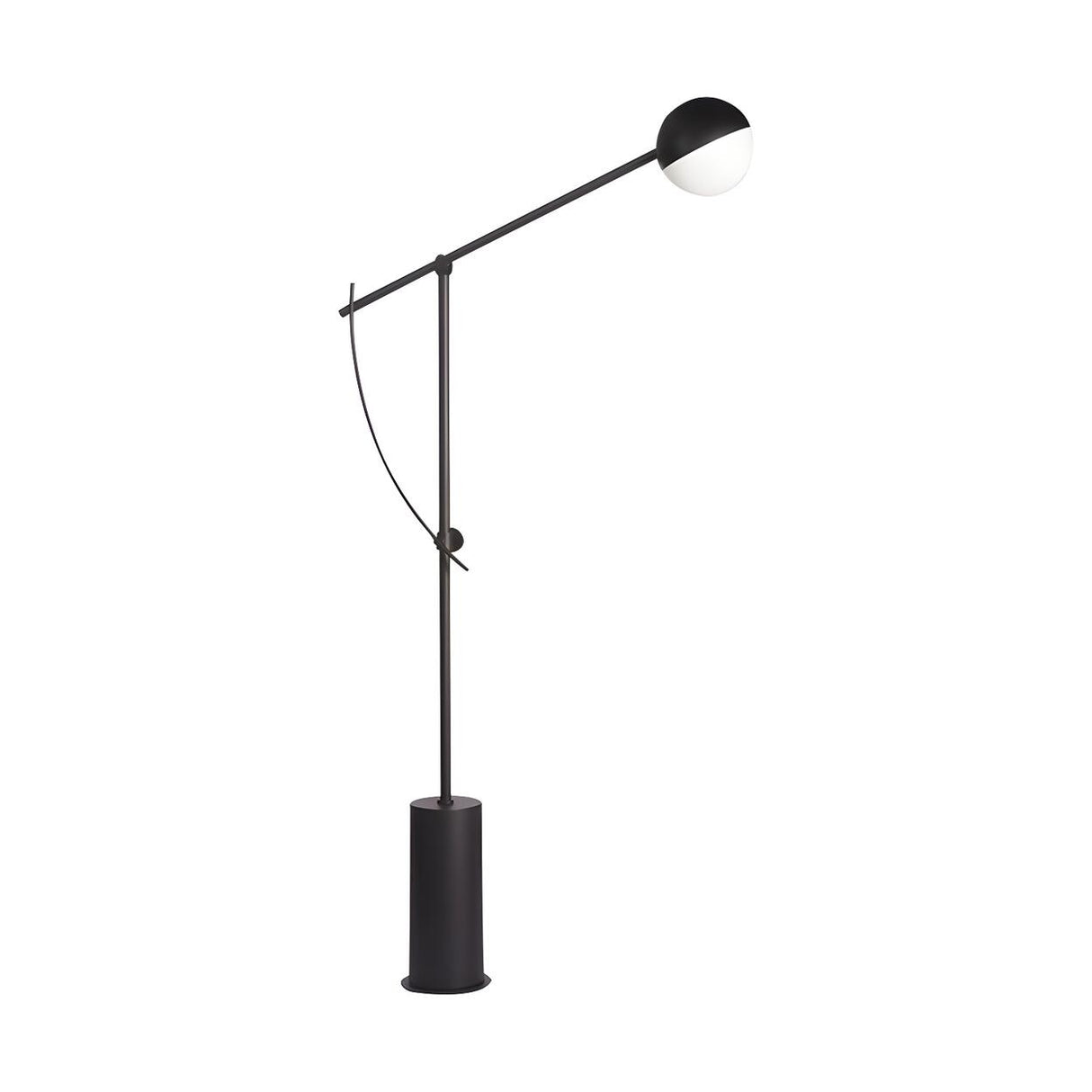 Adjustable Black Globe Modern Balance Floor Lamp Image - 5