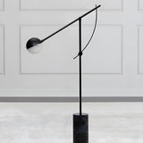 Adjustable Black Globe Modern Balance Floor Lamp Image - 9