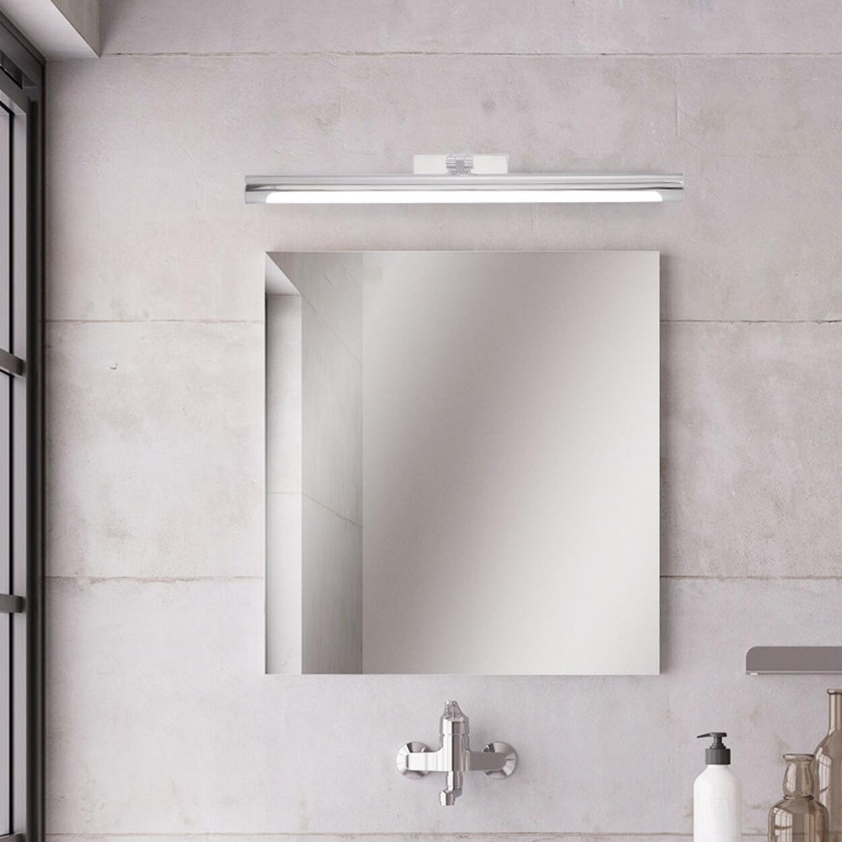 Adjustable Black Linear Bathroom Vanity Mirror Light Image - 3