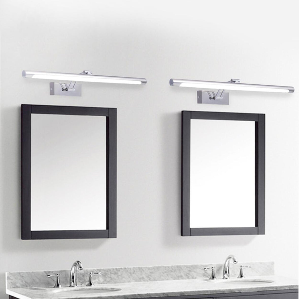 Adjustable Black Linear Bathroom Vanity Mirror Light Image - 4