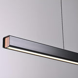 Adjustable Black Linear Pendant Kitchen Island Light Image - 14