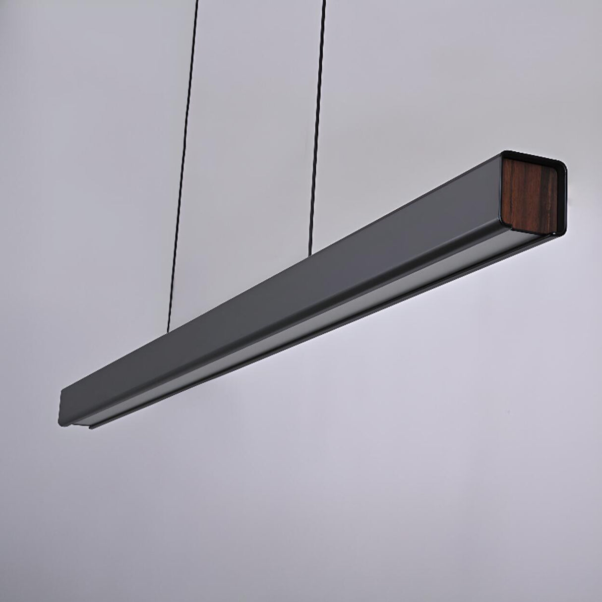 Adjustable Black Linear Pendant Kitchen Island Light Image - 8