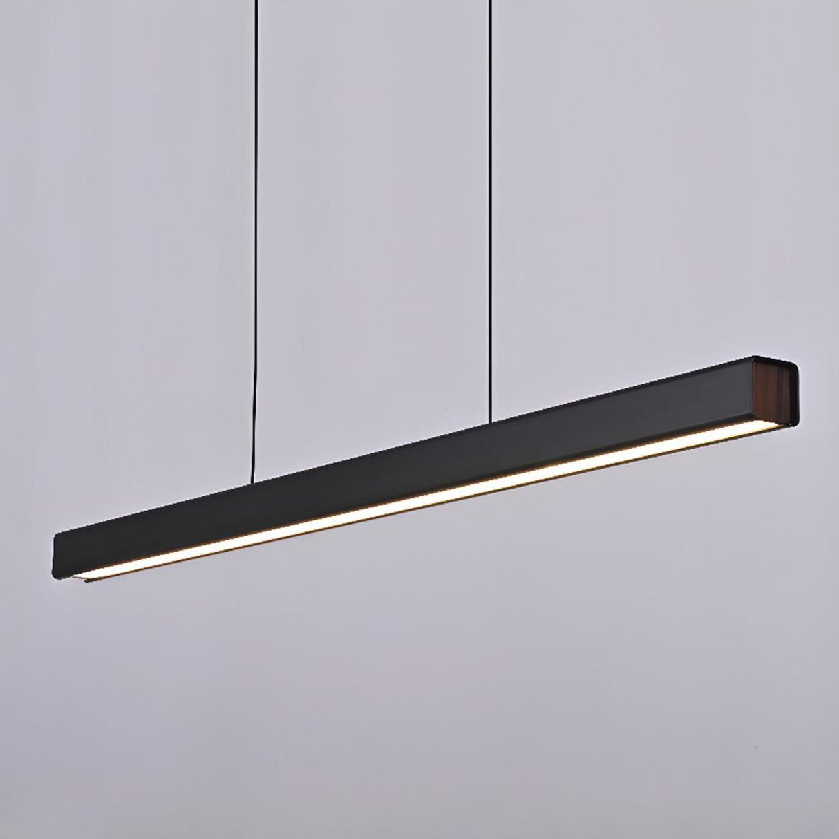 Adjustable Black Linear Pendant Kitchen Island Light Image - 9