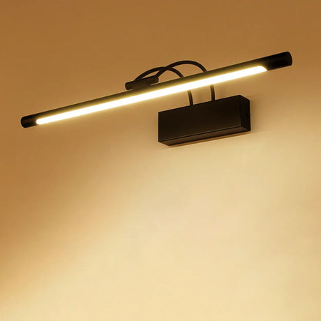 Adjustable Black Metal Modern Linear LED Vanity Lamp Image - 1