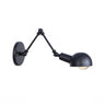 Adjustable Black Metal Swing Arm Wall Sconce Image - 5