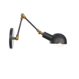 Adjustable Black Metal Swing Arm Wall Sconce Image - 6