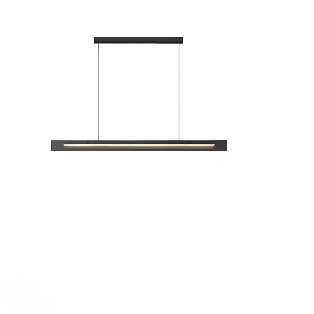 Adjustable Black Minimalist Bar Island Hanging Light Image - 2